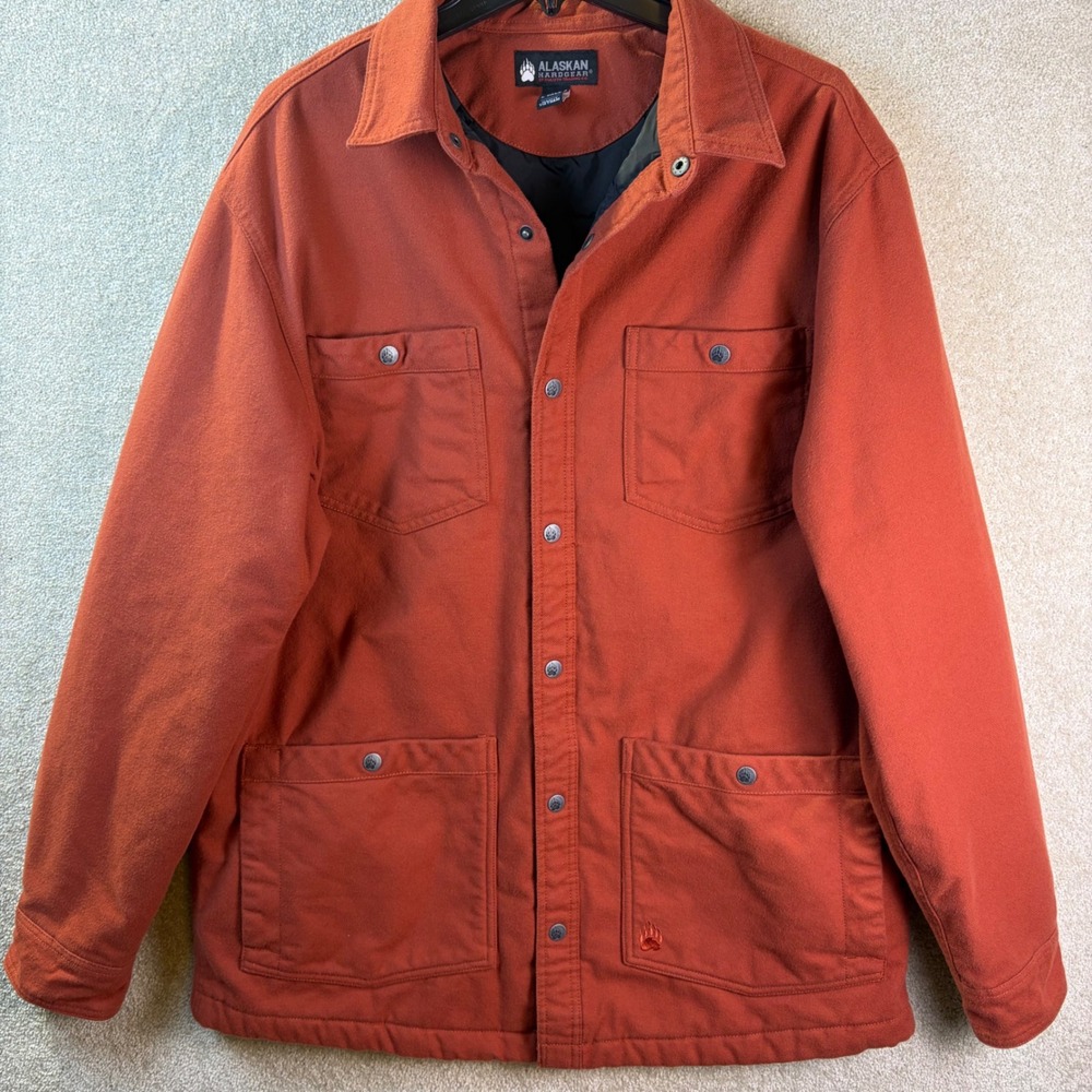 Alaskan Hardgear Utility Jacket Mens Large Tall Rust Red Duluth Trading Workwear